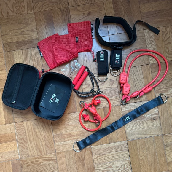 LIT AXIS™ smart resistance bands home workout kit gear - Cherry - Picture 4 of 4